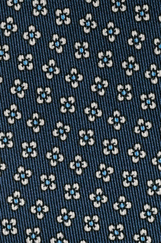 Темно-синий галстук в мелкий рисунок