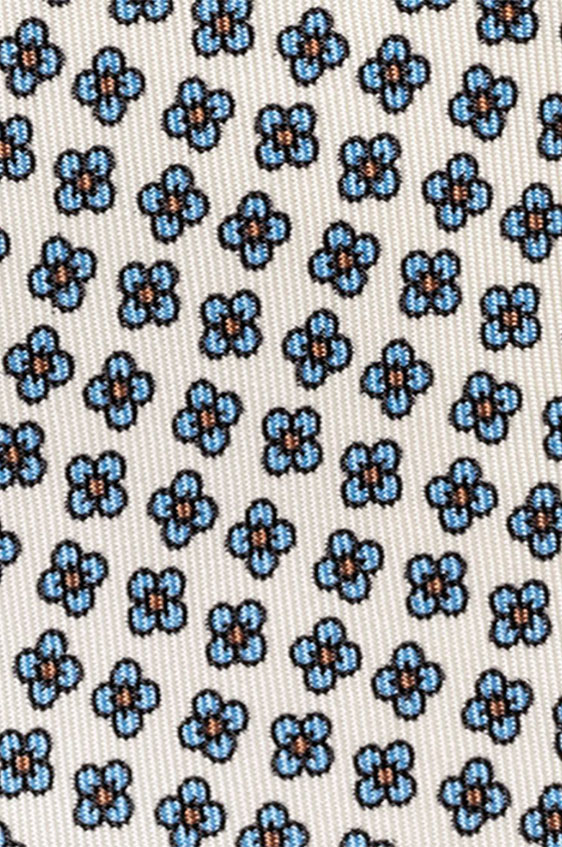 Белый галстук с цветочным принтом