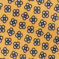Жёлтый галстук с цветочным принтом