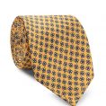 Жёлтый галстук с цветочным принтом