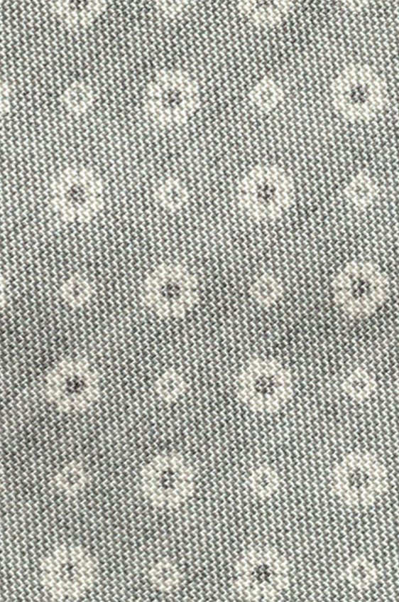 Серый галстук с цветочным принтом