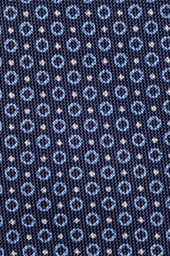 Темно-синий галстук в мелкий рисунок