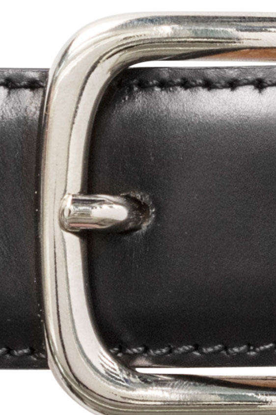 Черный ремень из кожи