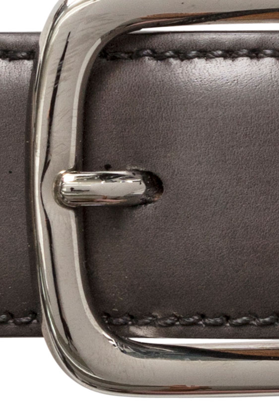 Серый ремень из кожи