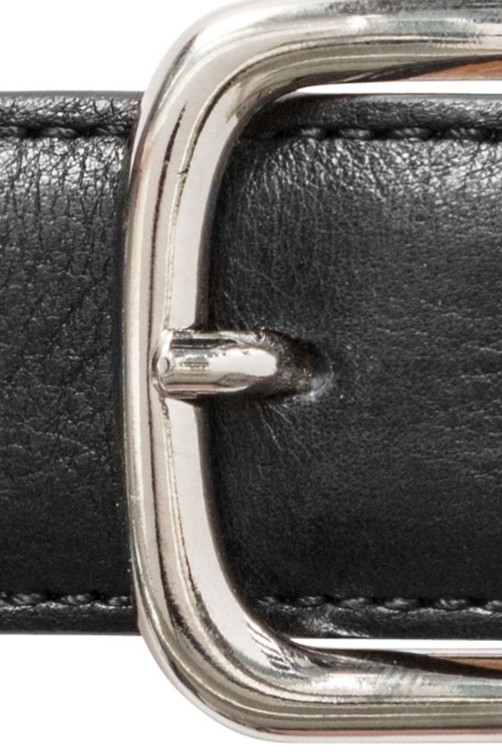 Черный ремень из кожи