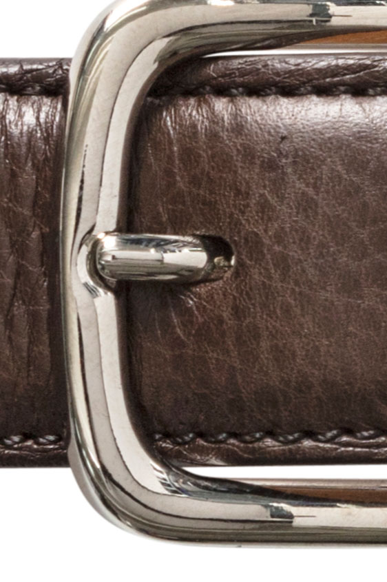 Темно-коричневый ремень из кожи
