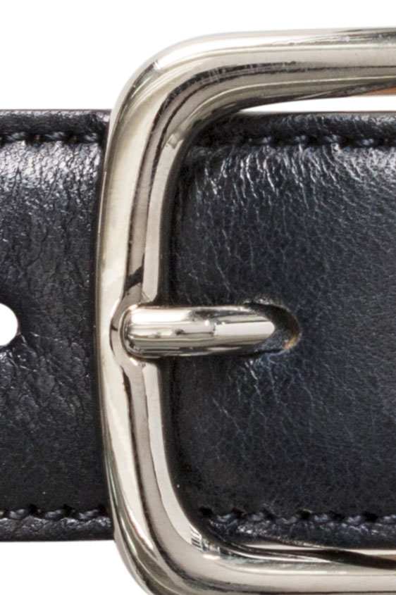 Синий ремень из кожи