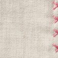 Бежевый нагрудный платок с розовой окантовкой