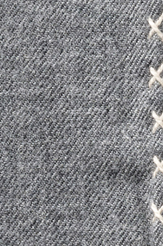 Серый нагрудный платок с бежевой окантовкой