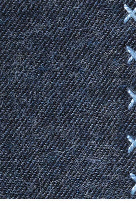 Синий нагрудный платок с голубой окантовкой