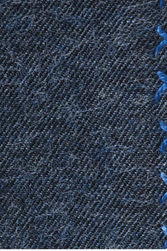 Синий нагрудный платок с синей окантовкой