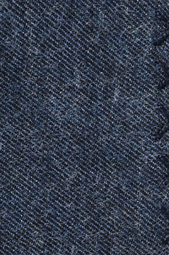 Синий нагрудный платок с чёрной окантовкой