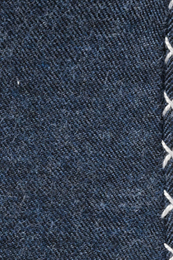 Синий нагрудный платок с серой окантовкой