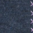 Синий нагрудный платок с фиолетовой окантовкой