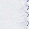 Белый нагрудный платок с голубой окантовкой
