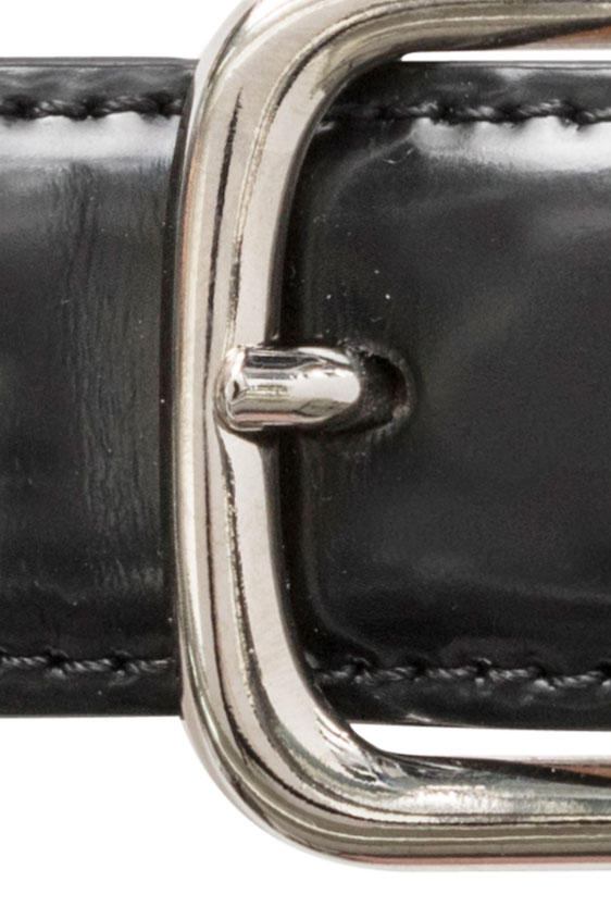 Черный ремень из кожи