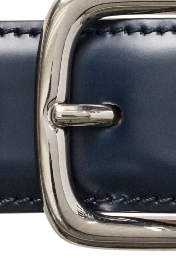 Синий ремень из кожи