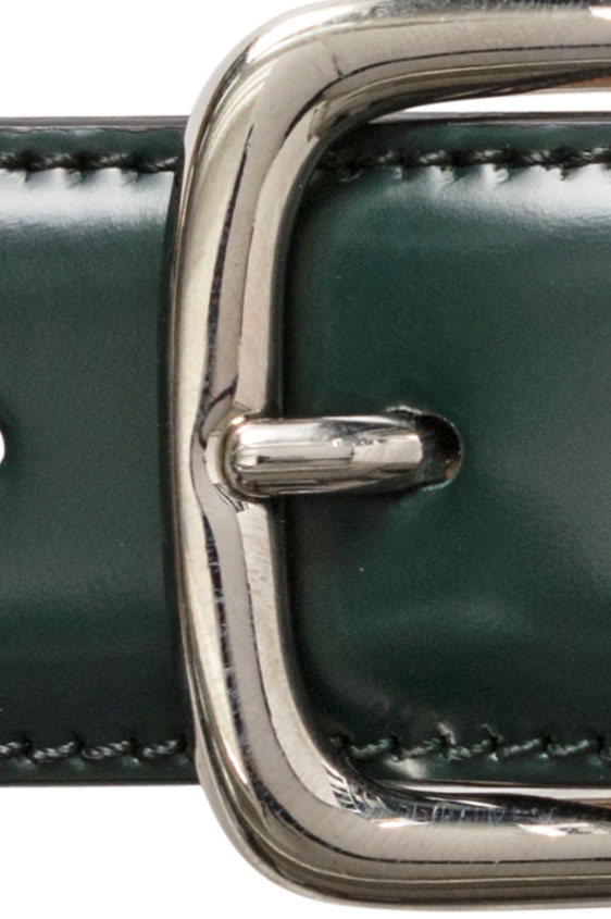 Зелёный ремень из кожи