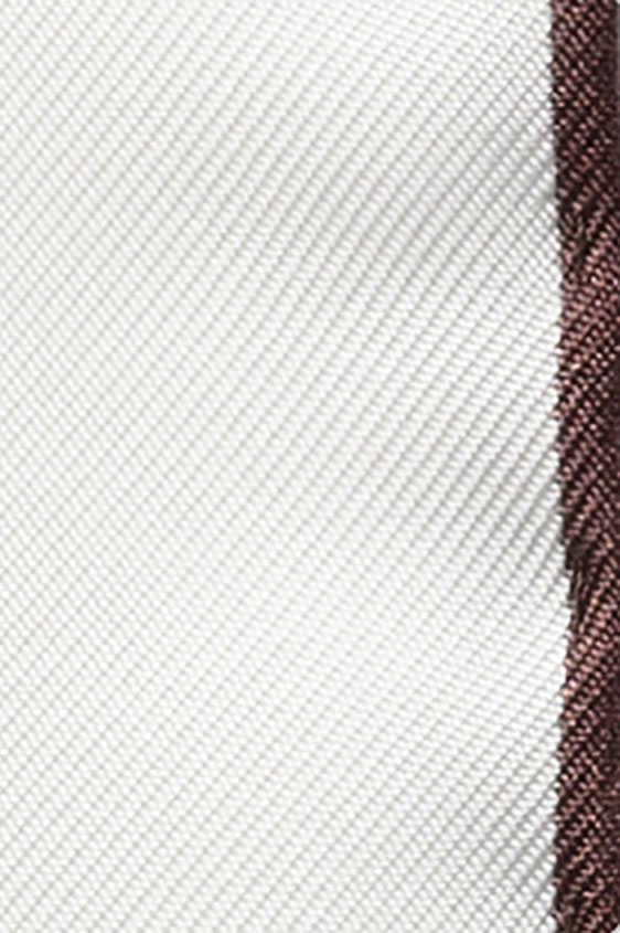 Белый нагрудный платок с коричневой окантовкой