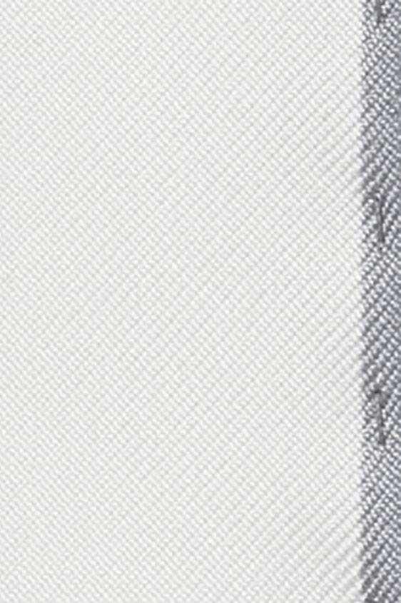 Белый нагрудный платок с серой окантовкой