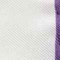 Белый нагрудный платок с фиолетовой окантовкой