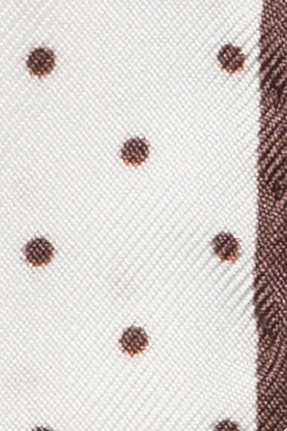 Белый нагрудный платок в мелкий горошек