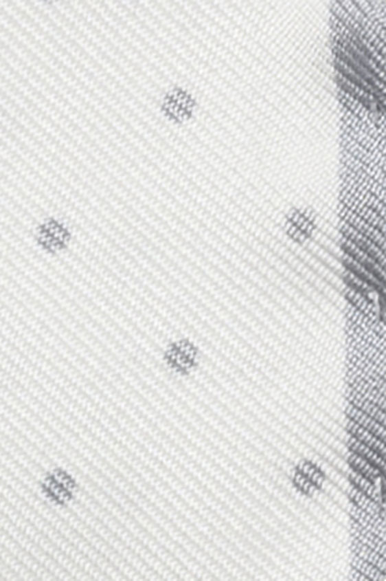 Белый нагрудный платок в мелкий горошек