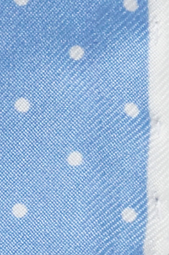 Голубой нагрудный платок в мелкий горошек