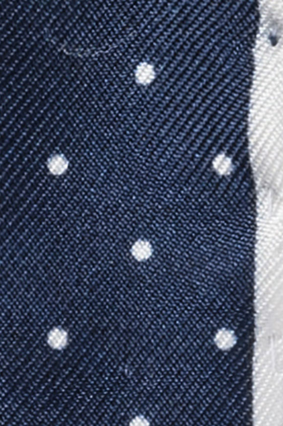 Синий нагрудный платок в мелкий горошек