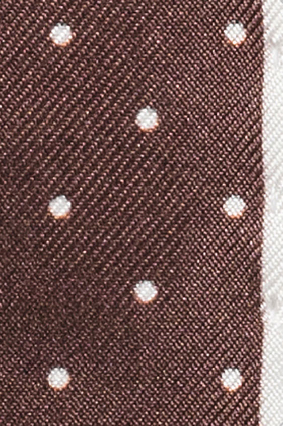 Коричневый нагрудный платок в мелкий горошек