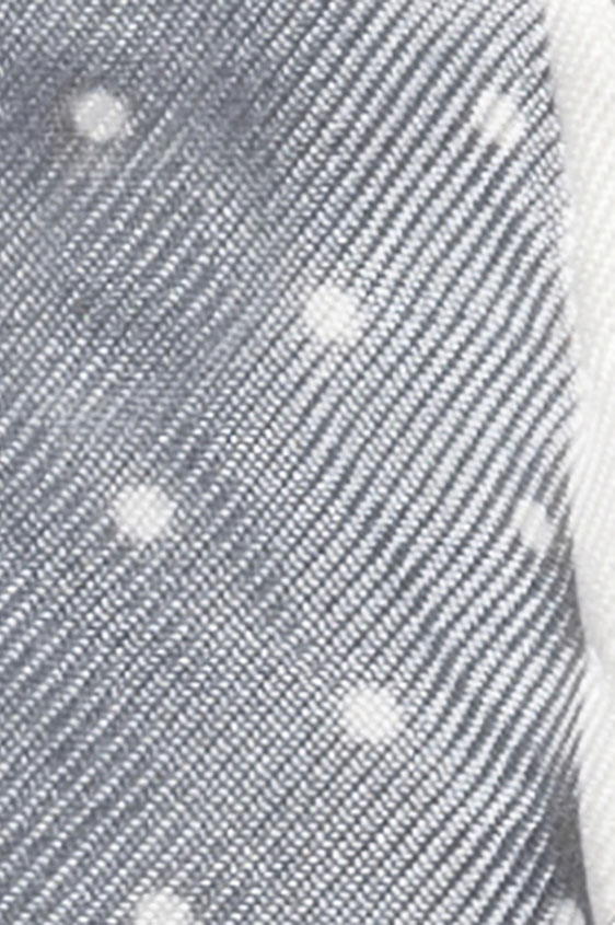 Серый нагрудный платок в мелкий горошек