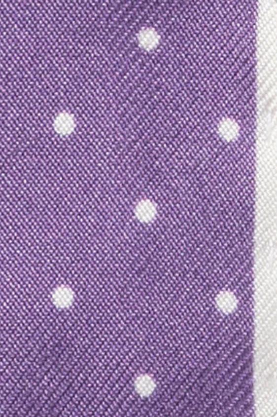 Фиолетовый нагрудный платок в мелкий горошек