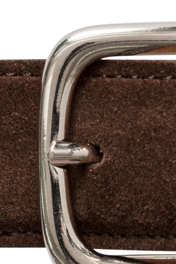 Коричневый ремень из замши