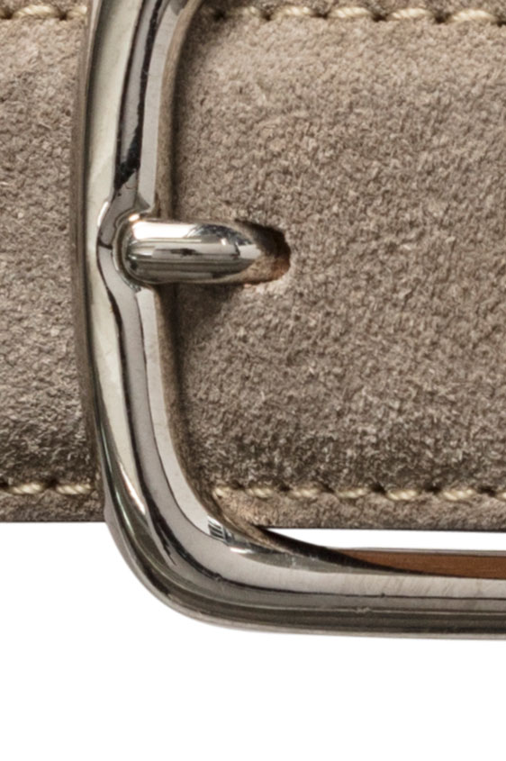 Светло-бежевый ремень из замши