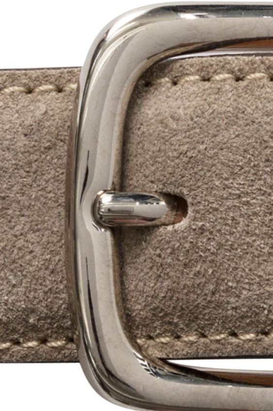 Бежевый ремень из замши