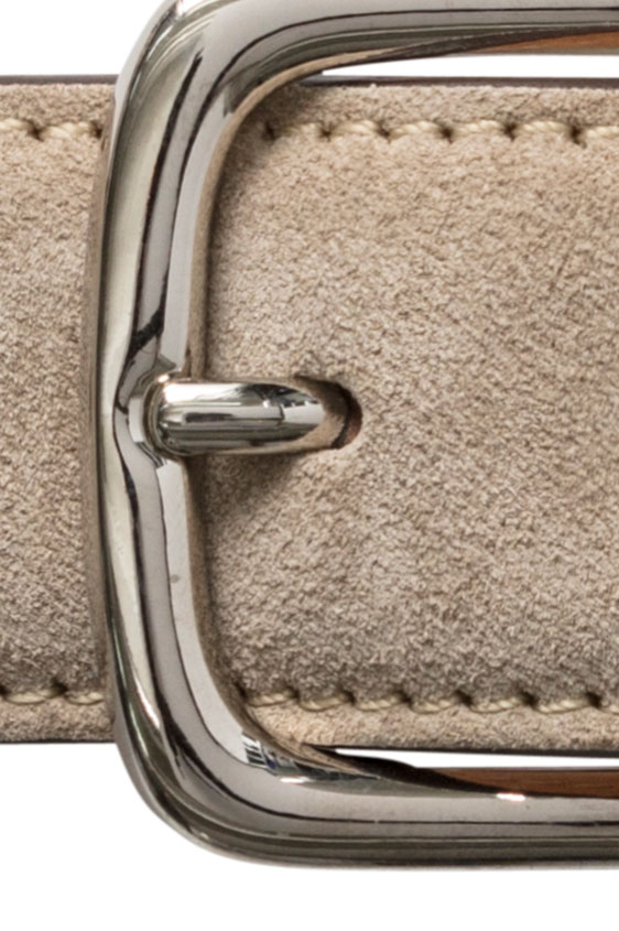 Светло-бежевый ремень из замши