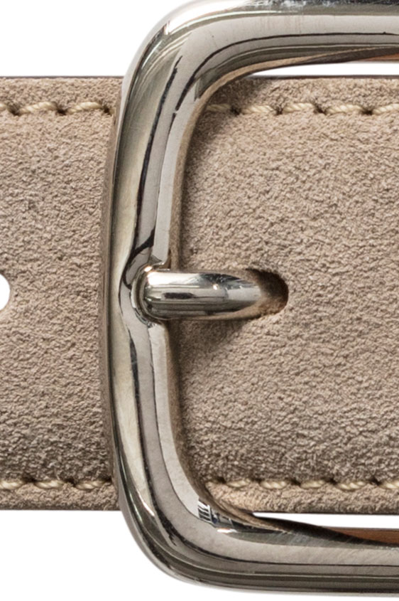 Светло-бежевый ремень из замши