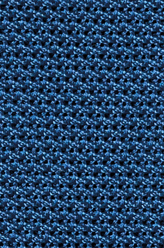 Синий нагрудный платок плетеной фактуры