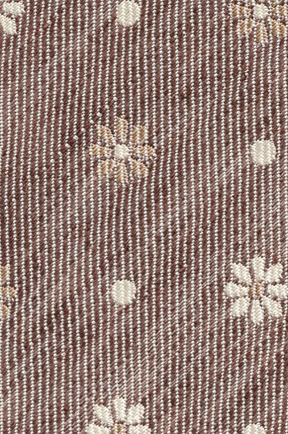 Коричневый галстук с цветочным принтом