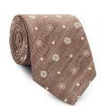 Коричневый галстук с цветочным принтом
