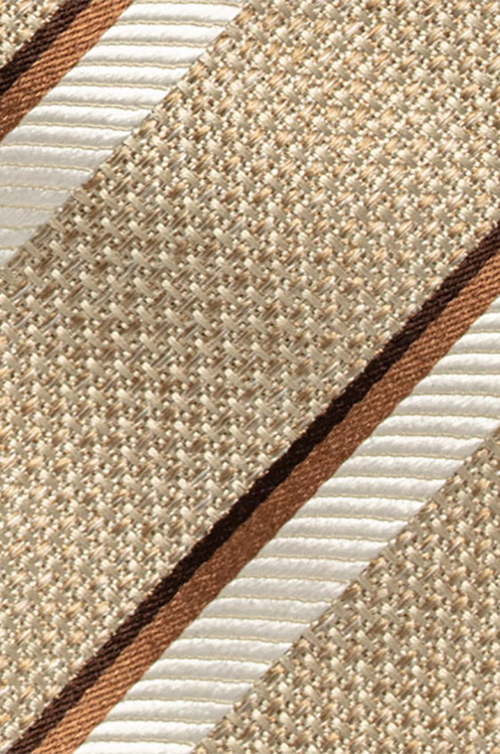 Бежевый галстук в полоску