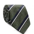 Зелёный галстук в полоску