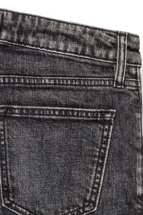 Джинсы серого цвета из стираного денима