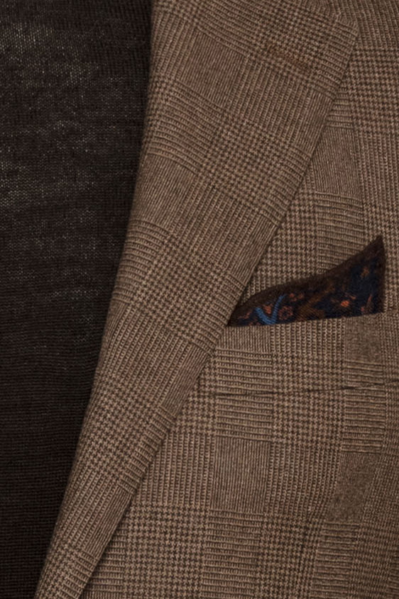 Коричневый костюм в клетку “Гленчек”