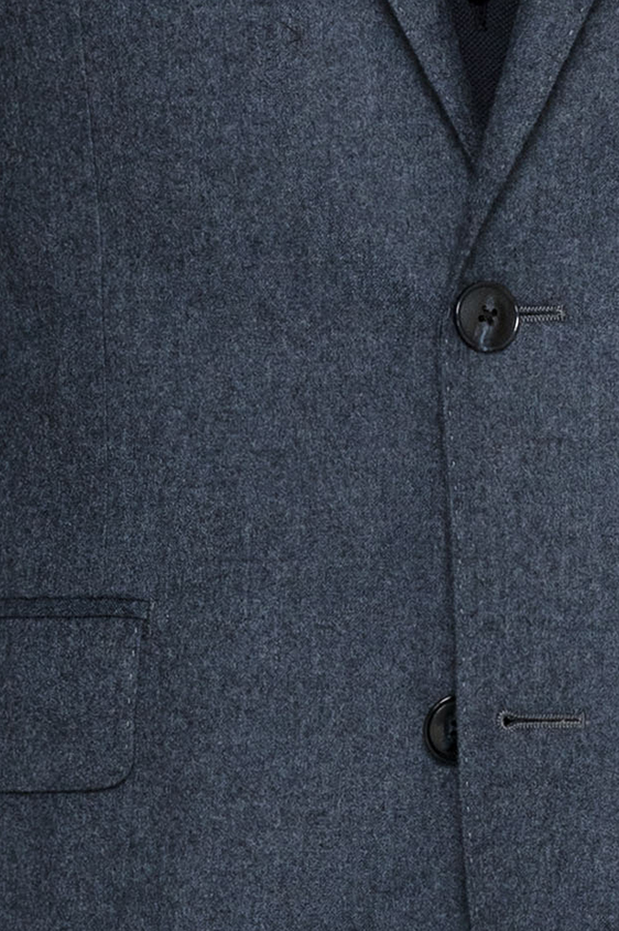 Темно-синий фланелевый костюм из шерсти
