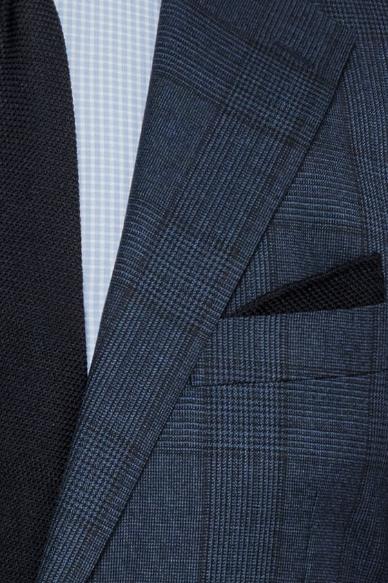 Темно-синий костюм в клетку “Гленчек”