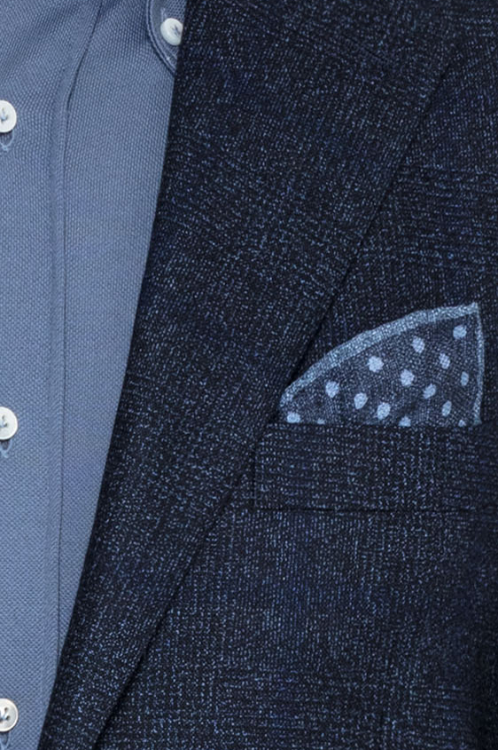 Синий костюм в клетку “Гленчек”