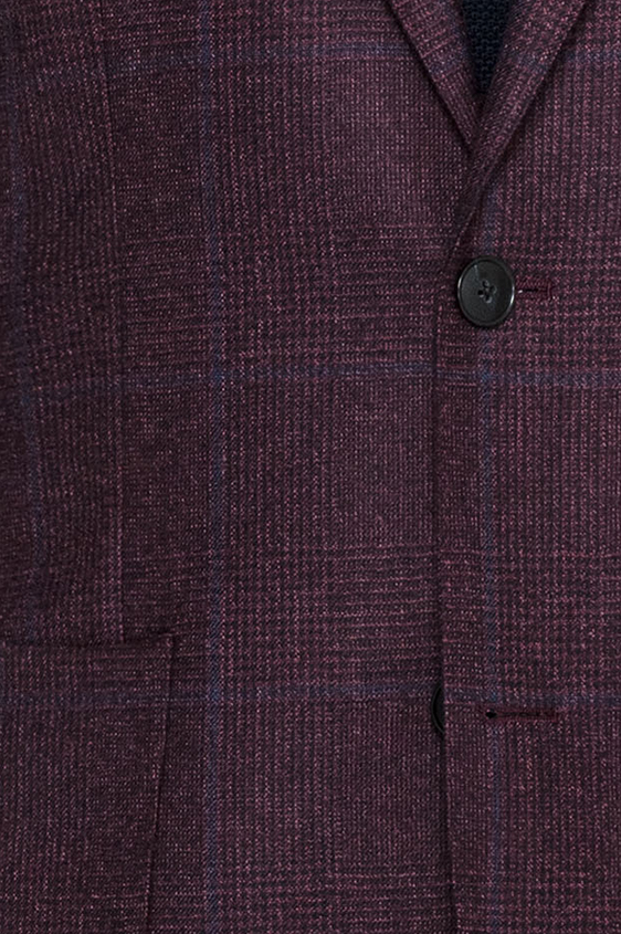 Темно-фиолетовый пиджак в крупную голубую клетку