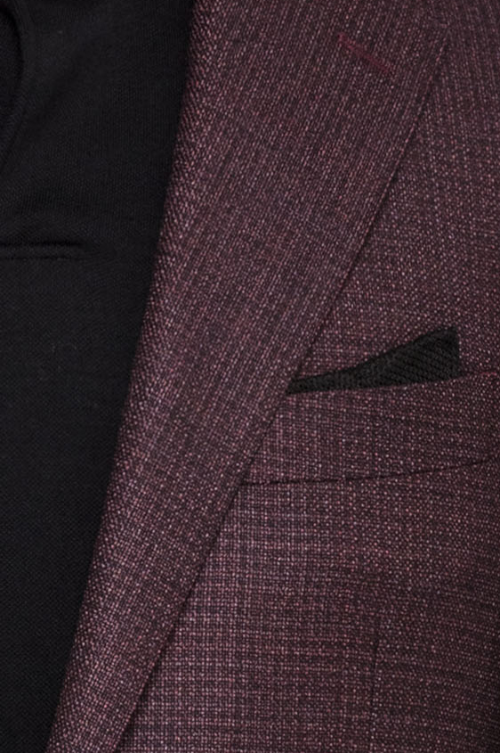 Темно-фиолетовый пиджак из шерсти и шёлка