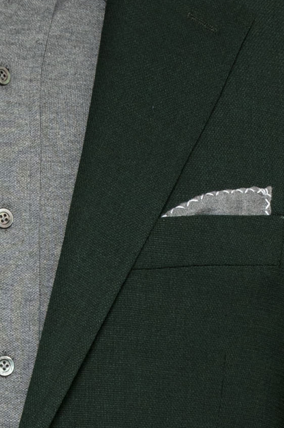 Зеленый пиджак из шерсти